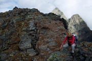 MONTE GRABIASCA (2705 m.) , alla croce dell’anticima e all’ometto della cima il 3 ottobre 2012  - FOTOGALLERY